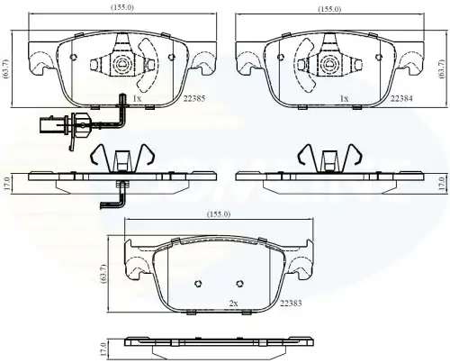 Тормозные колодки дисковые COMLINE CBP12352