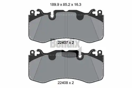 Тормозные колодки дисковые BENDIX BPD2487