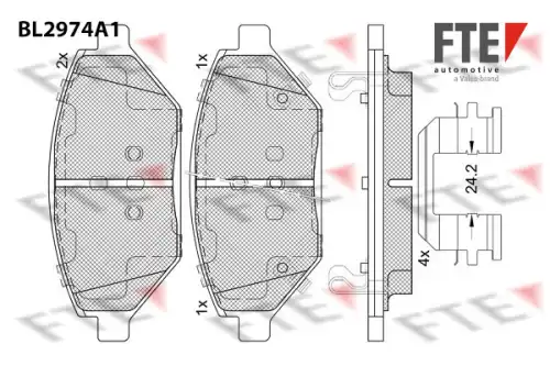 Тормозные колодки дисковые FTE BL2974A1