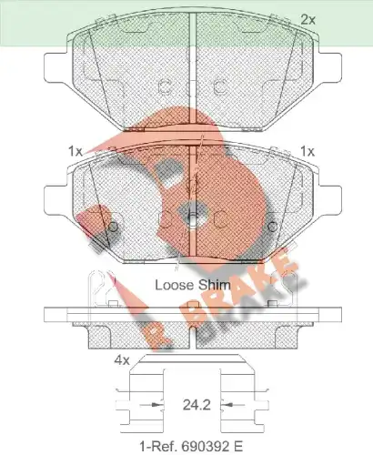 Тормозные колодки дисковые R BRAKE RB2261