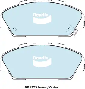 Тормозные колодки дисковые передняя ось BENDIX DB1279GCT