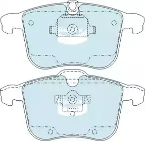 Тормозные колодки дисковые BENDIX DB1762GCT