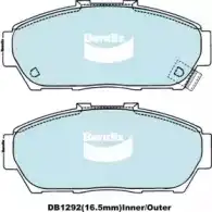 Тормозные колодки дисковые передняя ось BENDIX DB1292GCT