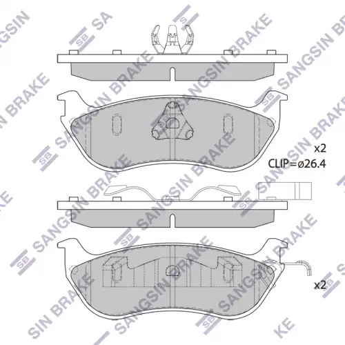 Тормозные колодки дисковые SANGSIN SP1339