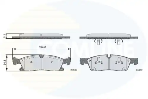Тормозные колодки дисковые передняя ось COMLINE CBP36133