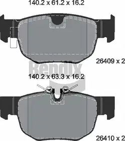 Тормозные колодки дисковые BENDIX BPD1650
