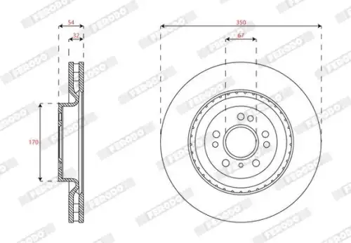 Тормозной диск FERODO DDF2206C1