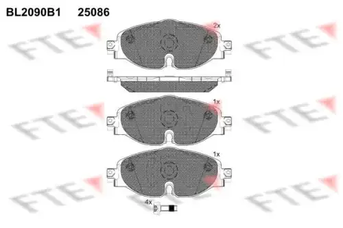 Тормозные колодки дисковые FTE 9010675