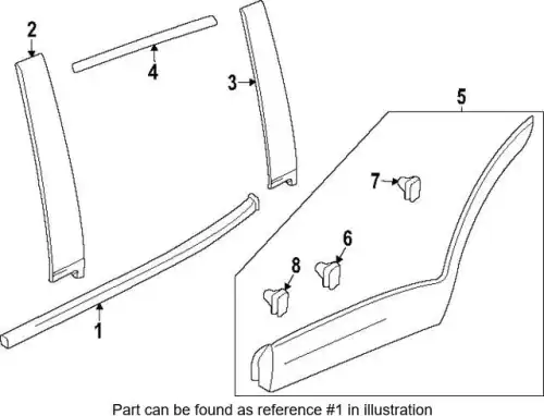 F-MOLDING 42843326 GM