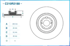 Тормозной диск CWORKS C210R2188
