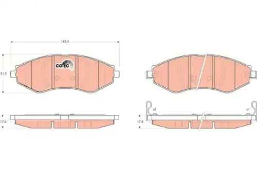Тормозные колодки дисковые TRW GDB3347AT