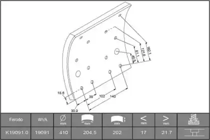 Тормозные колодки барабанные ABEX B2758151