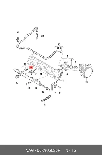 Форсунка 06K906036P VAG