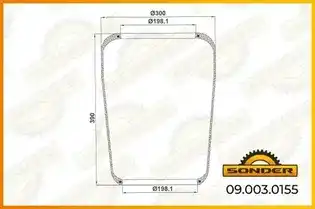 Пневмоподушка SONDER 090030155
