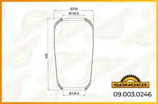 Пневмоподушка SONDER 090030246