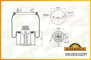 Пневмоподушка SONDER 090030237