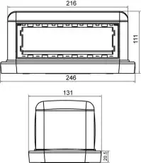 Башенка BUS 12 модулей белая 09050 DKC