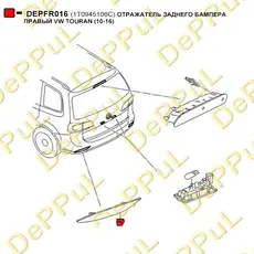 Катафот (световозвращатель) DEPPUL DEPFR016