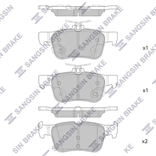 Тормозные колодки дисковые SANGSIN SP1919A
