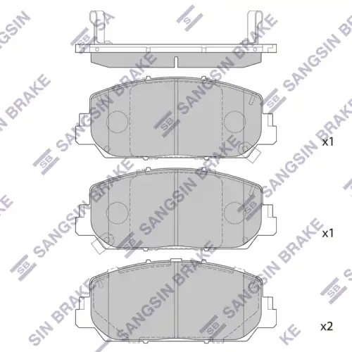 Тормозные колодки дисковые SANGSIN SP1789