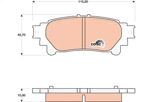 Тормозные колодки дисковые TRW GDB4174DT