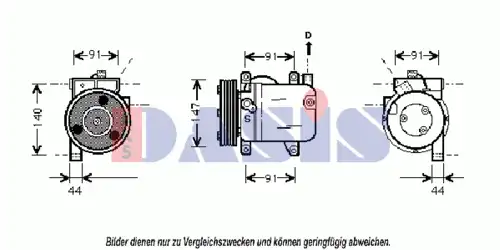Компрессор, кондиционер 850787N AKS DASIS