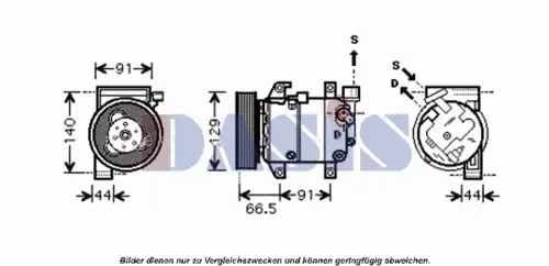 Компрессор, кондиционер 851673N AKS DASIS