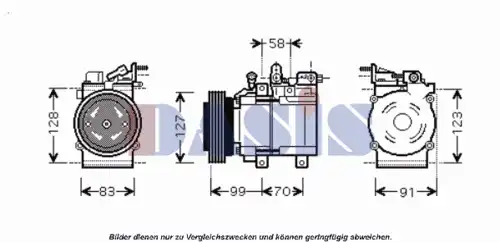 Компрессор, кондиционер 851672N AKS DASIS