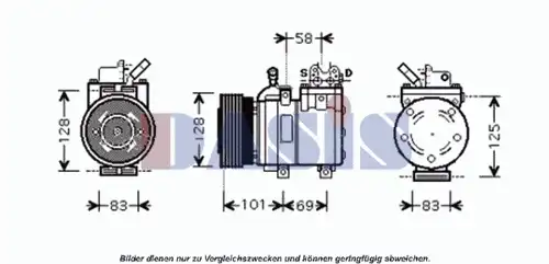 Компрессор, кондиционер 851616N AKS DASIS