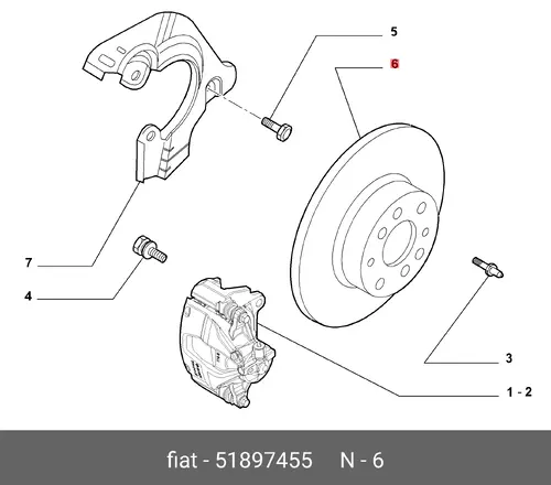 Тормозной диск FIAT 51897455