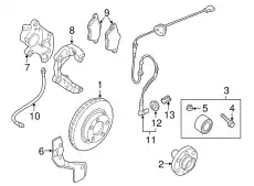 скоба суппорта\ VW Multivan/Transporter 03> 3A0615125A VAG