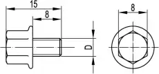 DKC Винт М5x8 уп.200шт CM030508