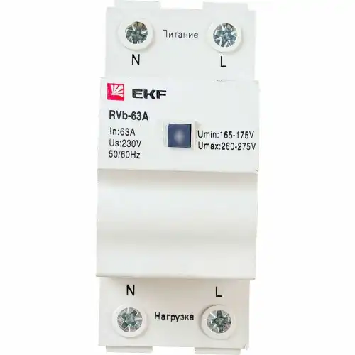RVB-63A EKF Реле напряжения (сквозное подкл.)Basic rvb-63a