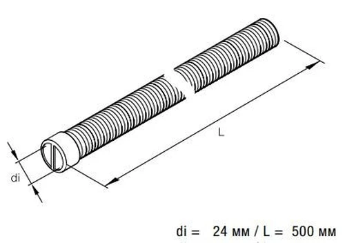 Гофра глушителя EBERSPAECHER 25.1774.89.1200 L= 500 мм, d= 24 мм