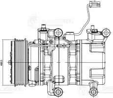 компрессор кондиц.! 5PK\ Mazda 3 2.0i 03> LCAC 2521 LUZAR