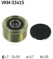 шкив генератора!\ Ford Transit 2.4D 00-06 VKM03415 SKF