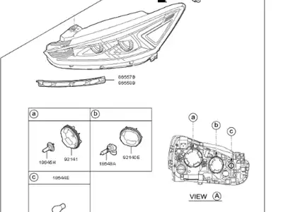 Фонарь габаритный KIA 92101F6030