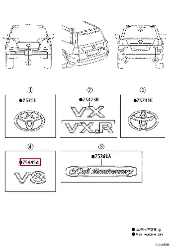 ЭМБЛЕМА 7544560140 TOYOTA / LEXUS