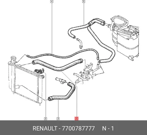 патрубок радиатора Audi 7700787777 RENAULT