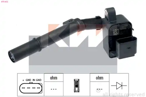 Катушка зажигания KW 470 652