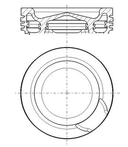 Поршень 001 PI 00203 000 MAHLE