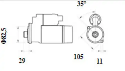 Стартер MAHLE MS 1158