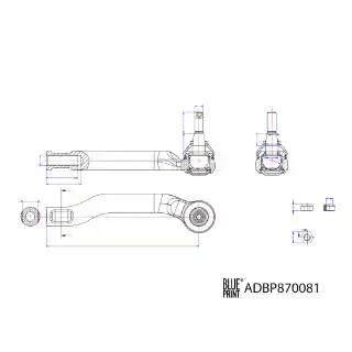 Рулевой наконечник BLUE PRINT ADBP870081