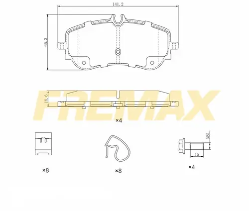 Тормозные колодки дисковые FREMAX FBP-1492