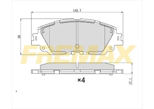 Тормозные колодки дисковые FREMAX FBP-2152