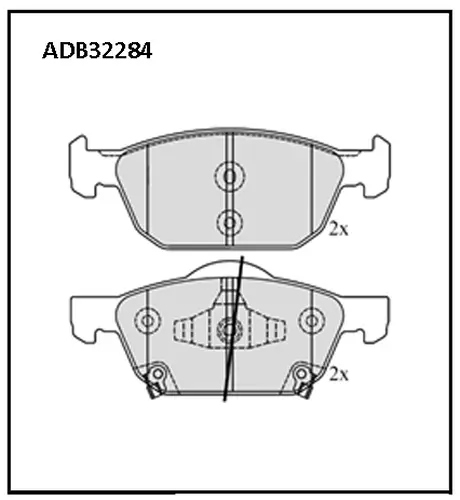 Тормозные колодки дисковые передняя ось ALLIED NIPPON ADB32284