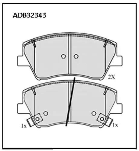 Тормозные колодки дисковые передняя ось ALLIED NIPPON ADB32343