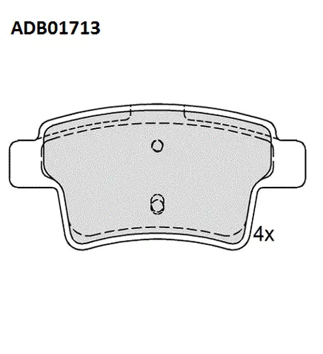 Тормозные колодки дисковые задняя ось ALLIED NIPPON ADB01713