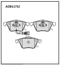 Колодки тормозные передние Audi A4 00-04 / Audi A6 06-11