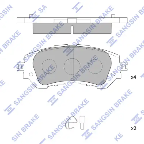 Тормозные колодки дисковые SANGSIN SP1780A